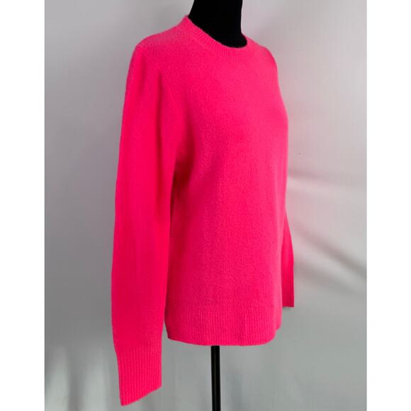J.Crew Neon Pink Extra Soft Crewneck Pullover Sweater Size Small - Picture 2 of 9